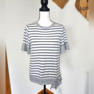 ☀️ Charming Charlie Striped Ruffle Shirt